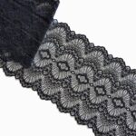 Elastic lace fabric | Black lace for lingerie