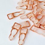 Clips de liguero de metal en oro rosa 10mm | Set de 2 piezas
