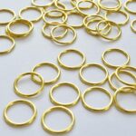 Arandelas de metal dorado 12mm para sujetadores | Set de 2 piezas