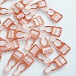 Ganci reggicalze in metallo oro rosa 12mm, set da 2 pezzi