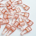 12mm (1/2”) rose gold metal suspender clips