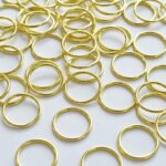 15mm (5/8") gold metal rings