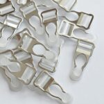 Clips de liguero de metal plateado 15mm | Set de 2 piezas