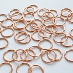 Anneaux en métal doré rose 12 mm sans nickel pour lingerie