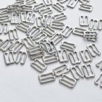 12mm (1/2") silver metal bra G-hooks | Swan hooks