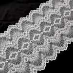 Dentelle élastique blanche pour lingerie, soutiens-gorge et mariage
