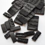 3x2 black hook & eye fastener | Bra making & underwear sewing