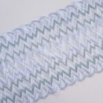 White/mint/blue stretch lace trim