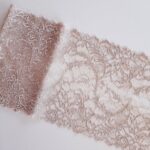 Wide floral stretch lace beige 23cm for full cups and bralettes