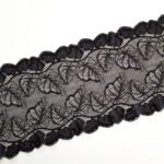 Black elastic lace fabric | Lace for lingerie & bra making