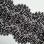 Encaje chantilly de pestañas negras para vestidos | Venta por cupón