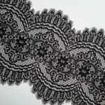 Black eyelash Chantilly lace trim | Lace for dresses & corsets | 3m