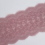Pizzo elasticizzato rosa polveroso per reggiseni e lingerie