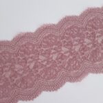 Dusty pink elastic eyelash lace trim