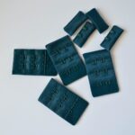 3x2 dark green hook & eye fastener | Lingerie & bra making