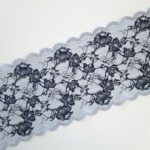 Dentelle élastique grise foncée pour lingerie et soutiens-gorge