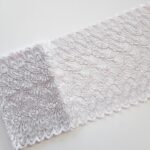 Dentelle élastique gris clair pour lingerie et soutiens-gorge