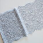 Soft grey stretch lace with lurex