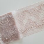Encaje elástico suave beige para lencería