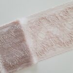 Beige soft stretch lace trim