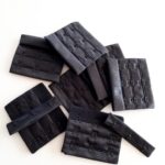 3x3 black hook & eye fastener 65 mm | Bra making & underwear