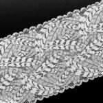 Dentelle extensible blanche pour lingerie et soutiens-gorge