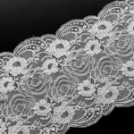 White elastic lace trim