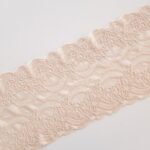 Encaje elasticado beige para lencería y sujetadores