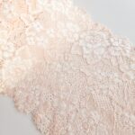 Pizzo elasticizzato 16cm pesca chiaro per lingerie e reggiseni