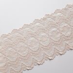 Pizzo elastico beige 19.5cm per reggiseni e lingerie