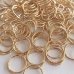 Anelli dorati chiari 15 mm per reggiseni