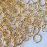Arandelas de metal dorado claro 12mm para sujetadores | Set de 2 piezas