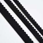 Elastico smerlato nero - 2 metri