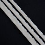 Antique white picot edge plush elastic | 2 meters | 10/12/15 mm
