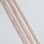 Beige picot edge plush elastic | 2 meters | 10/12/15 mm