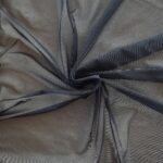 Maille-tulle bi-stretch noire 50cm, tissu extensible haute qualité pour lingerie