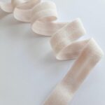 Beige fold-over elastic 15 mm | 2 meters