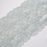 Dentelle élastique eucalyptus pour lingerie et soutien-gorge