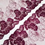 Plum embroidered lace set | 2m mirrored | Bra-making & lingerie