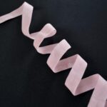 2 meters in size 15 mm dusty pink fold-over elastic, stretchy foldover elastic for lingerie