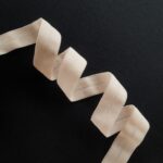 2 meters in size 15 mm light beige fold-over elastic, stretchy foldover elastic for lingerie