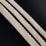 2 meters in sizes 10/12/15mm light beige edge picot plush elastic for bra underband, elastic for lingerie sewing