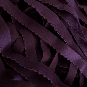 2 meters in sizes 10/12/15mm plum color edge picot plush elastic for bra underband, elastic for lingerie sewing