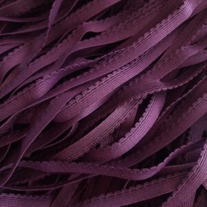 2 meters in size 10 mm plum color picot edge knicker elastic, elastic for lingerie