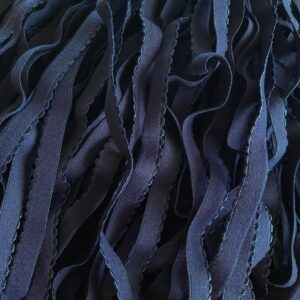 2 meters in sizes 10/12/15mm dark blue edge picot plush elastic for bra underband, elastic for lingerie sewing