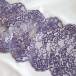 coupon di pizzo chantilly per lingerie, pizzo anelastico per corsetti