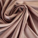 Tejido de microfibra de satén de alta calidad para ropa interior/ropa de playa/ropa deportiva 0,5 m (color leche con chocolate)