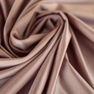 high-quality satin microfiber fabric for underwear/beachwear/fitness wear 0.5m (choko milk color)