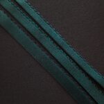 2 metri nelle misure 10/12/15 mm, elastico felpato verde scuro con bordo a picot per sottoseno di reggiseno, elastico per cucito di lingerie.