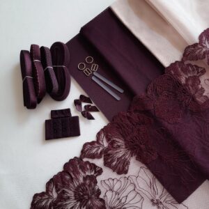 bra + panty sewing kit plum color, DIY Kits